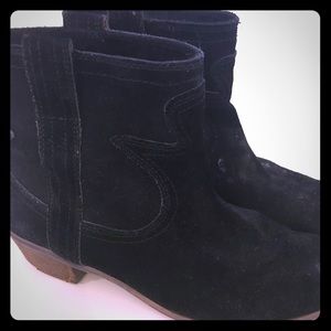 Lucky Brand Black Suede Ankle Boots
